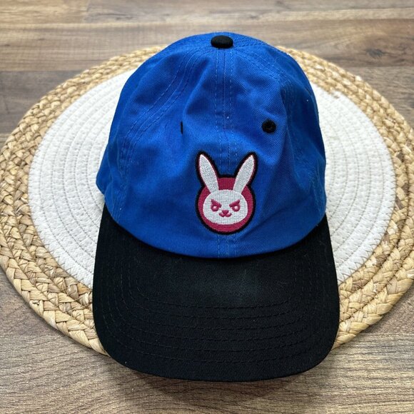 Overwatch Hat Cap Blue Pink Mens One Size Adjustable - Picture 1 of 4